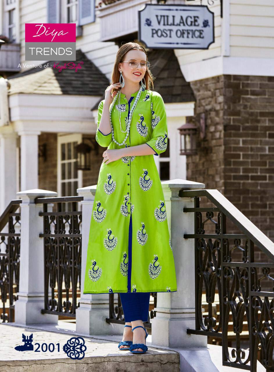 Purple City Vol-2 Diya Trends Pigment Print Kurti Supplier Purple City Vol-2 Diya Trends Pigment Print Kurti Supplier